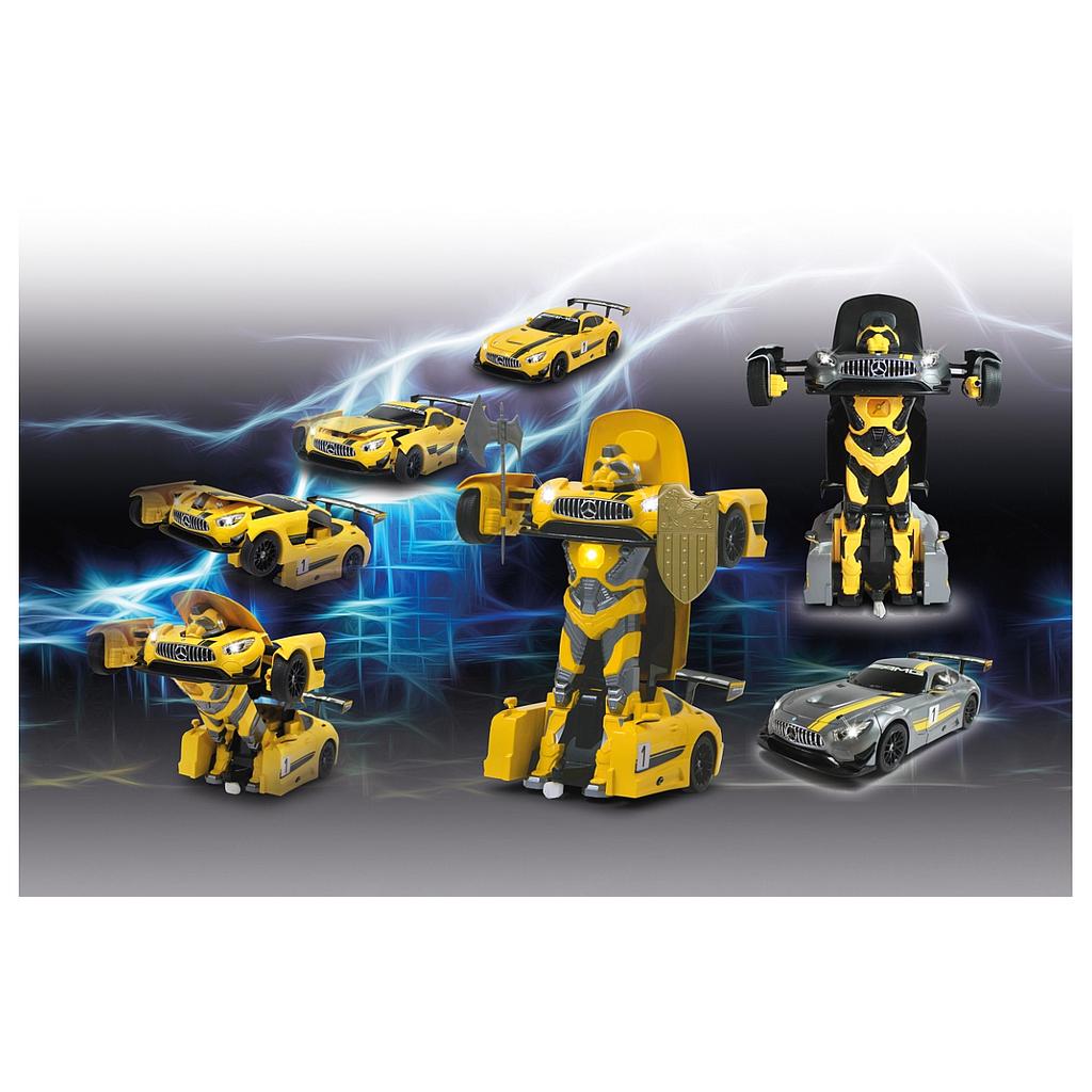 Mercedes AMG GT3 /Robot 1:14 transformable 2,4GHz giallo