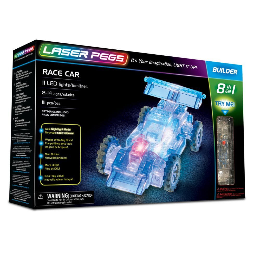 Bolide da corsa 8 in 1 - Laser pegs