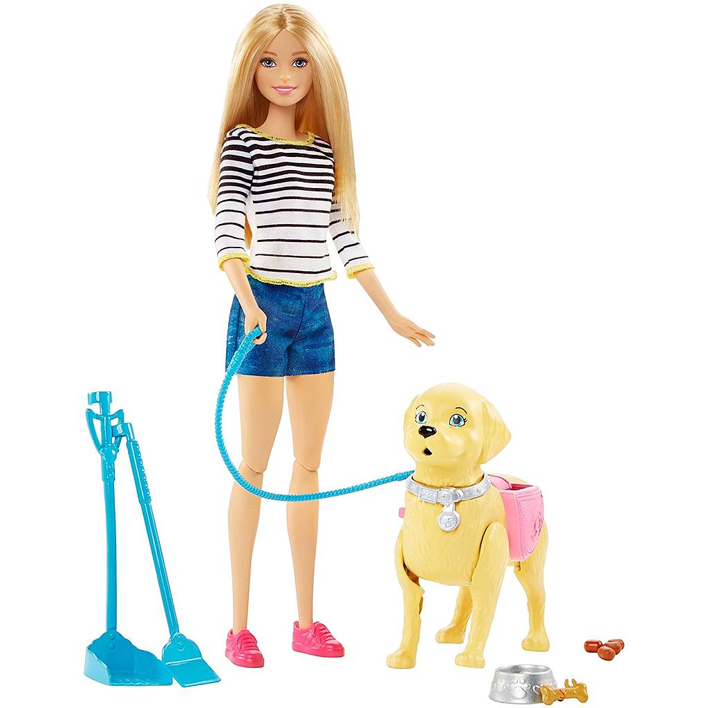 barbie a spasso con i cuccioli