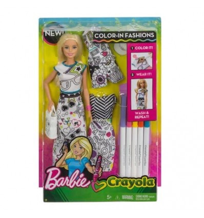 barbie crayola colora moda