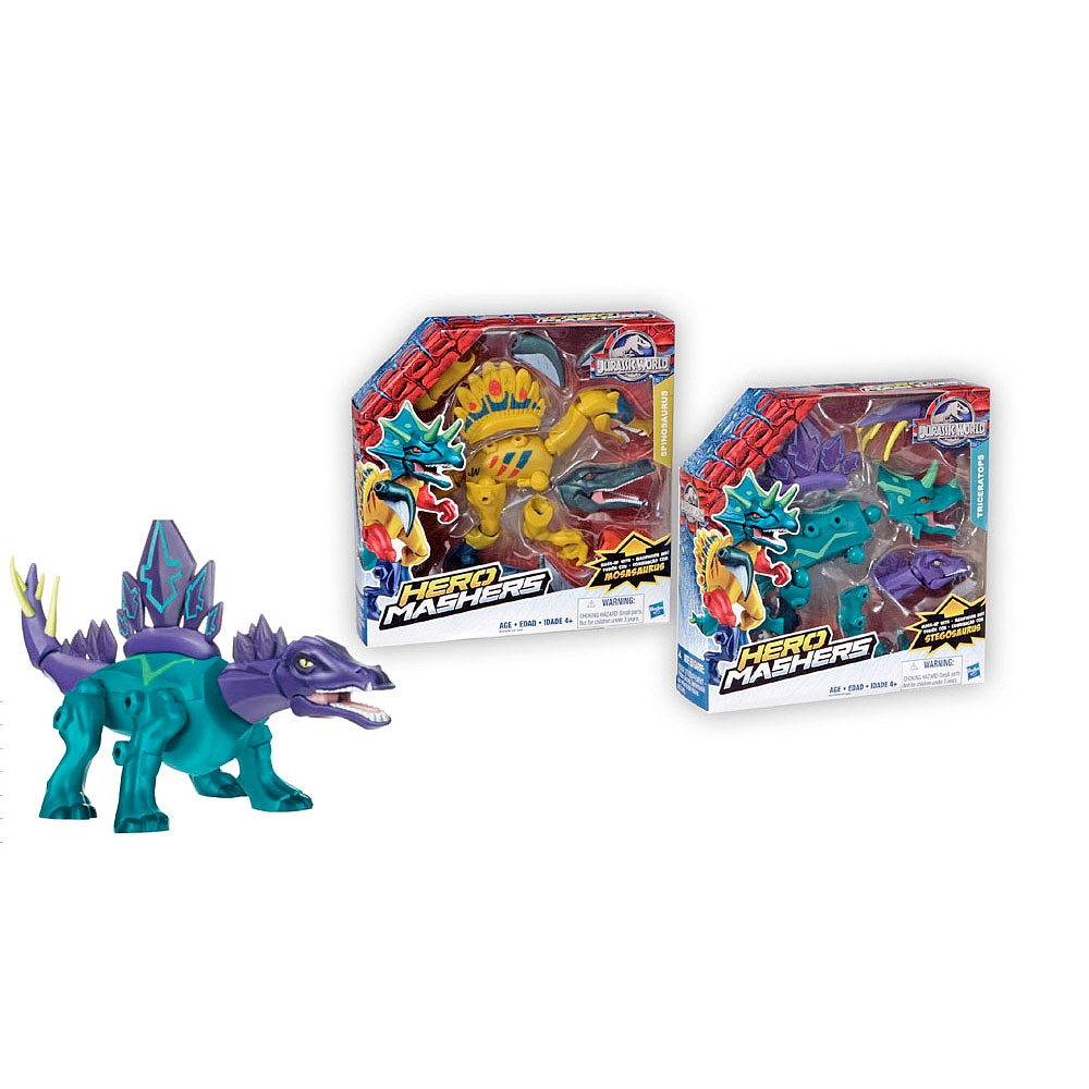 jurassic world hero mashers con accessori assortiti