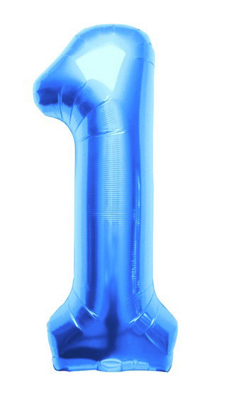 Pallone 34&quot; - 86 cm Numero 1 - Blue 1 pz