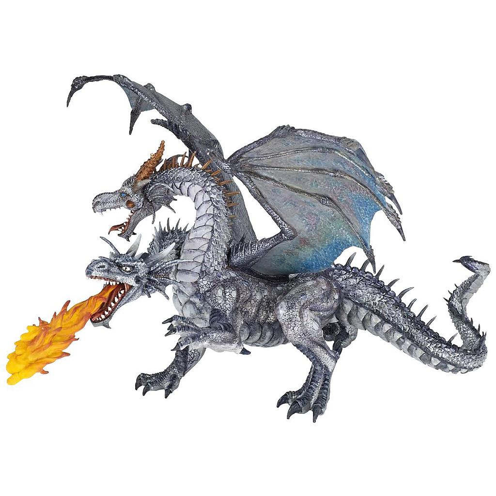 drago silver con due teste