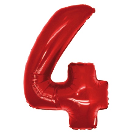 palloncino n.4 rosso 102cm mylar