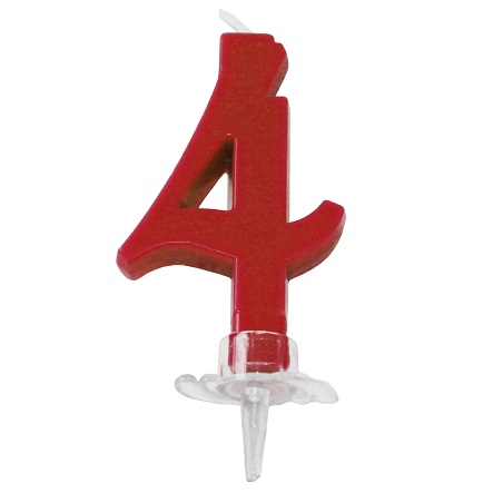 candela n.4 rossa cm 7