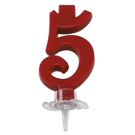 candela n.5 rosso 7cm
