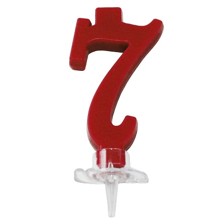 candela n.7 rosso 7cm