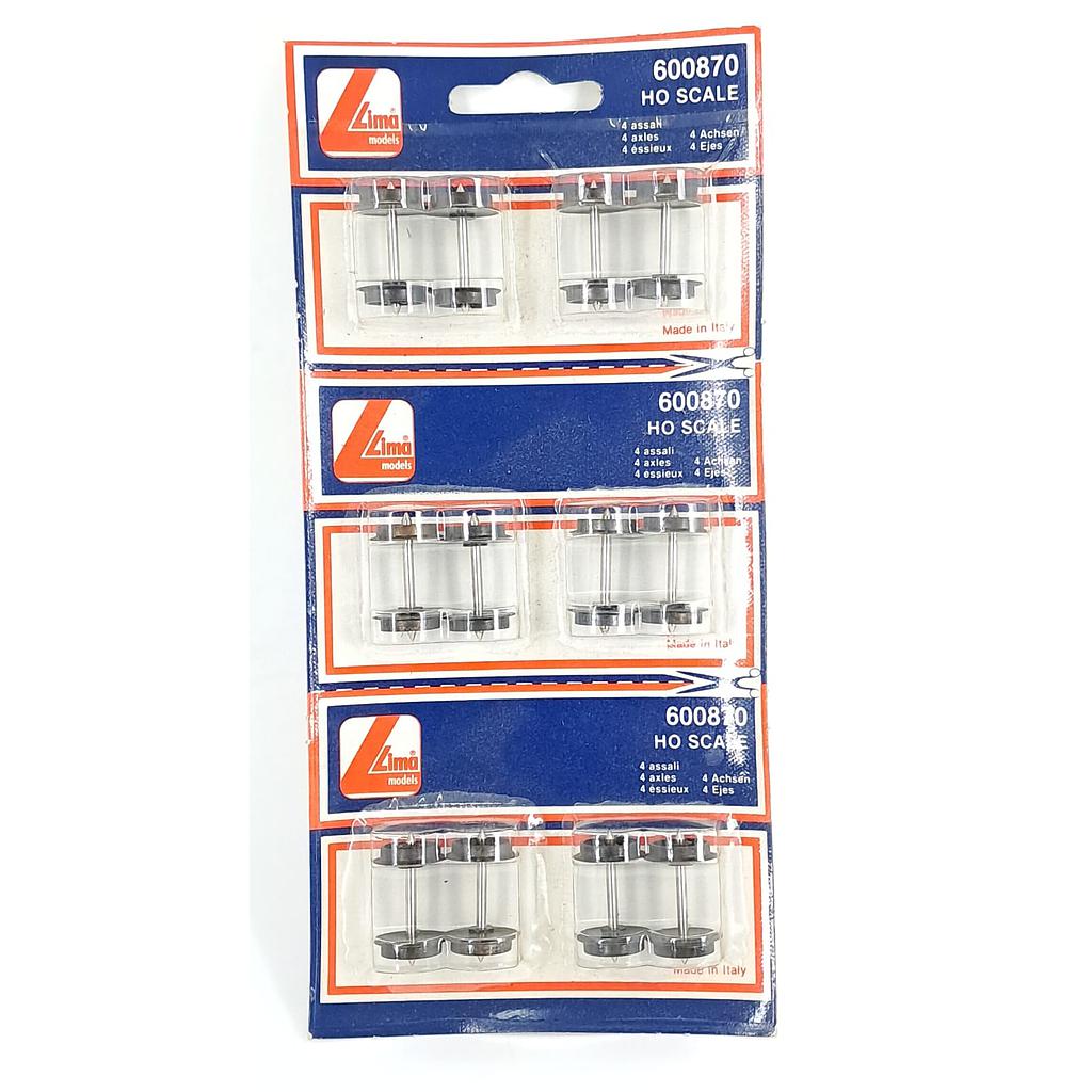 Lima 12 assali di ricambio per vagoni HO