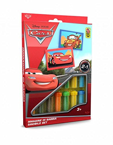 colora con la sabbia cars