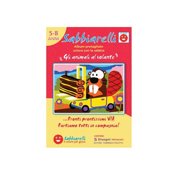 album animali al volante 5 disegni