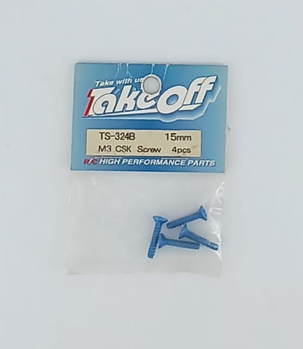 viti svasate 3x15mm alluminio anodizzate blu