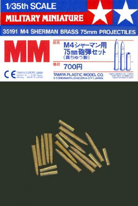 us proiettili ottone 75mm sherman