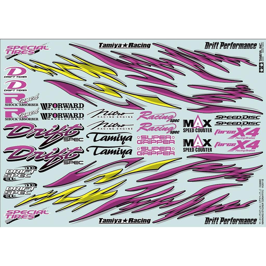 Marking sticker drift graffiti decals Tamiya