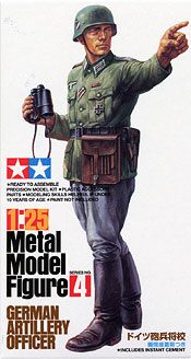 german artillery officer  1/25 metallo in kit