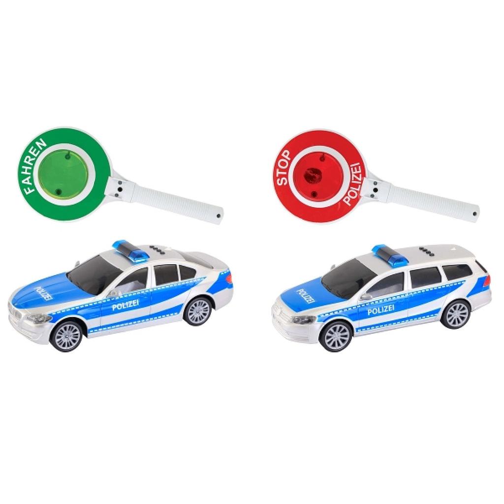 auto polizia con paletta