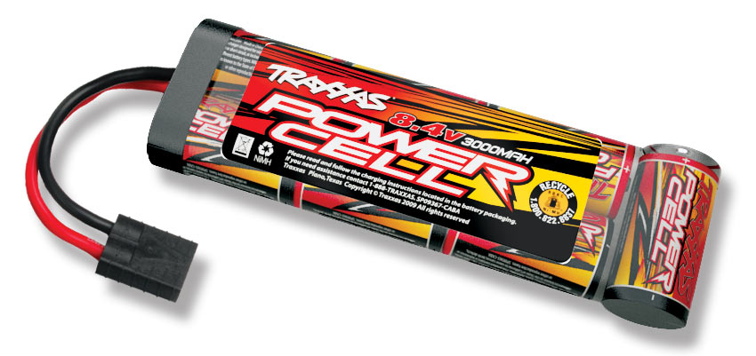 pacco batteria 3000mah 8,4v nimh traxxas