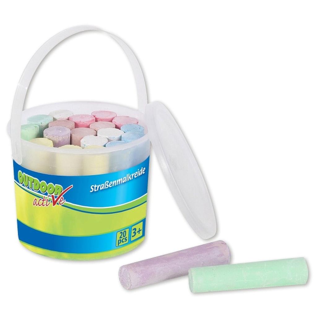 barattolo gessi da colorare da esterno 20pz