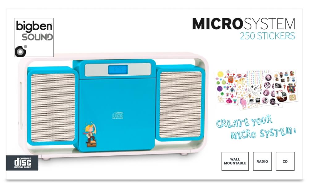 micro system lettore radio-cd blu