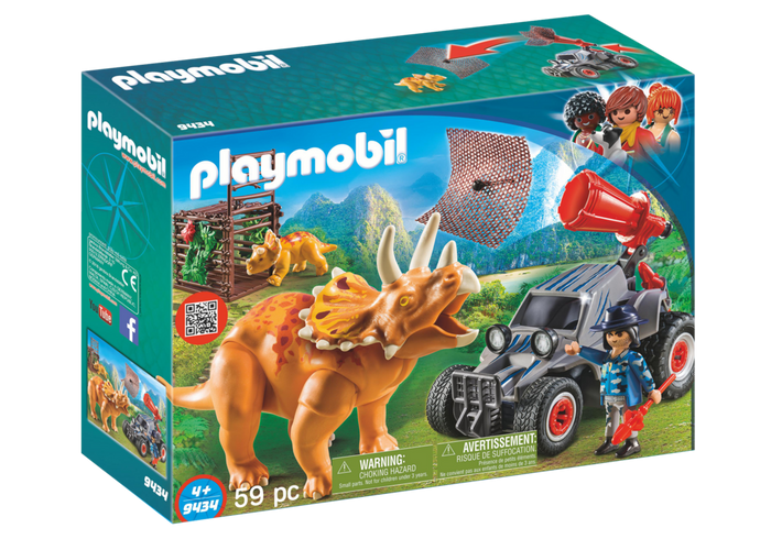 Fuoristrada con rete per i dinosauri