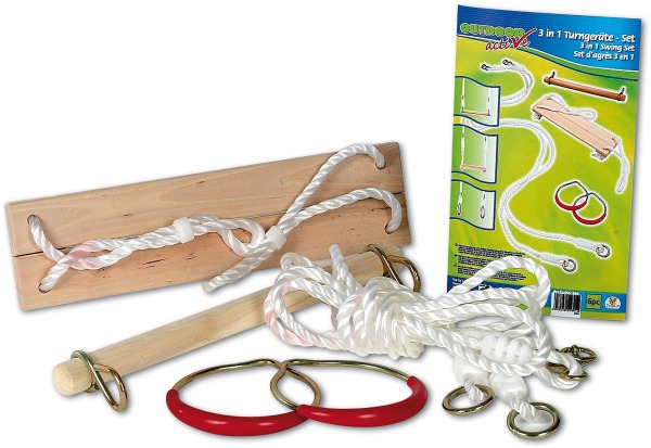 set 3in1 altalena anelli trapezio