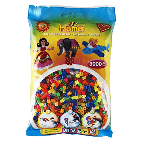 Perle Hama Multicolore trasparenti 3000 pz