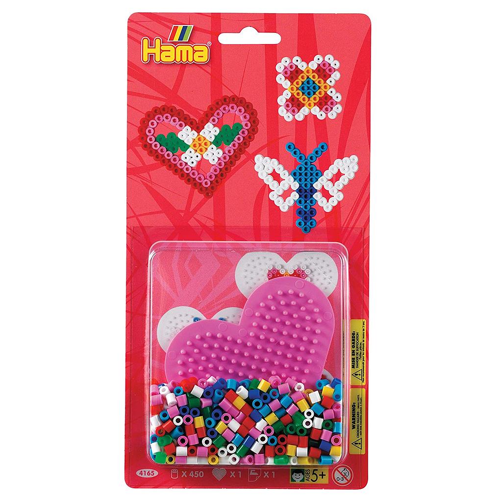 Hama Perline Cuore-fiore-farfalla