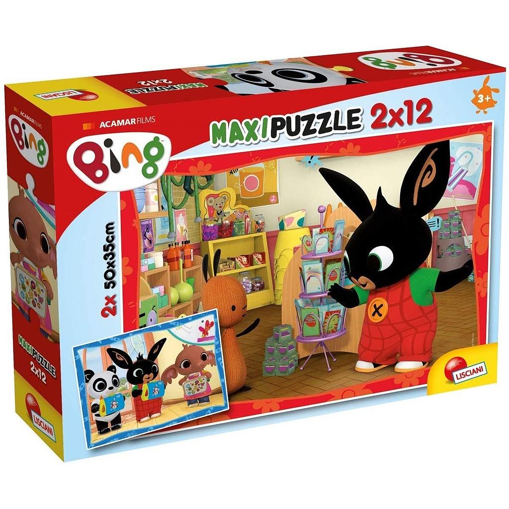 Bing a scuola maxi puzzle 2x12pz
