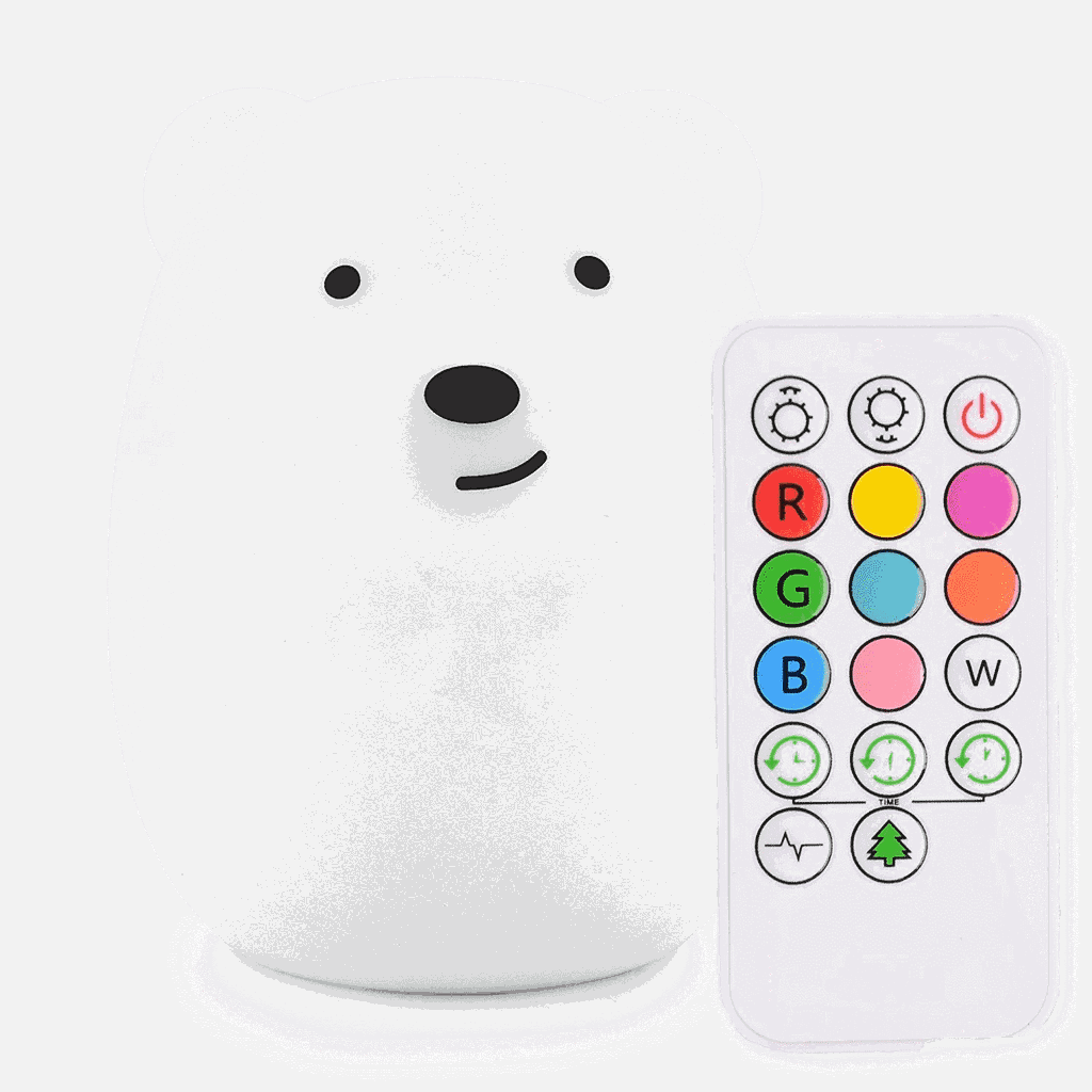 Lampada orso in silicone cambia colore