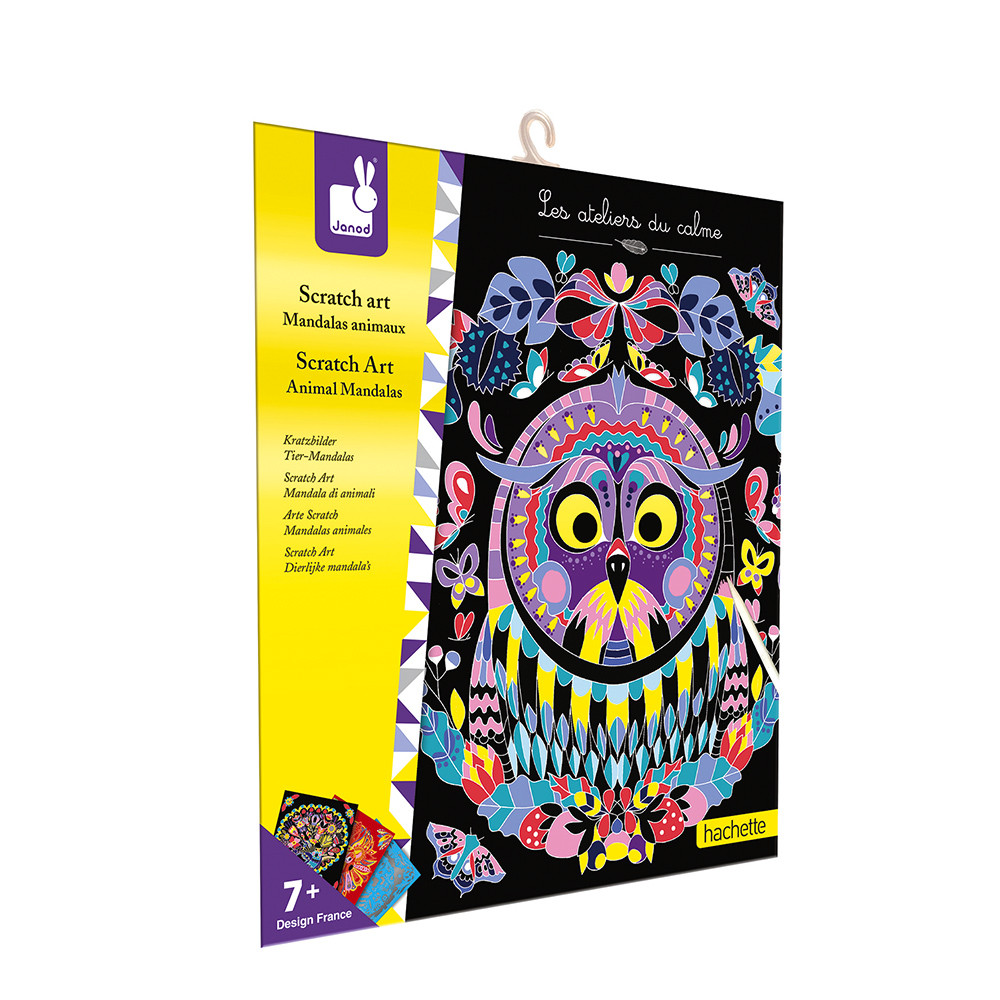 scratch art di mandala animali