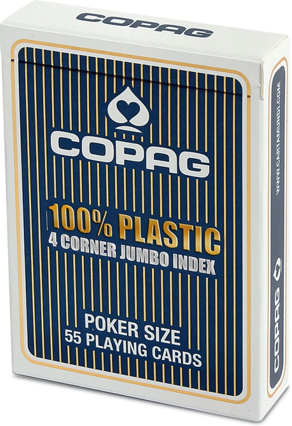 carte poker Copag Plastik blu