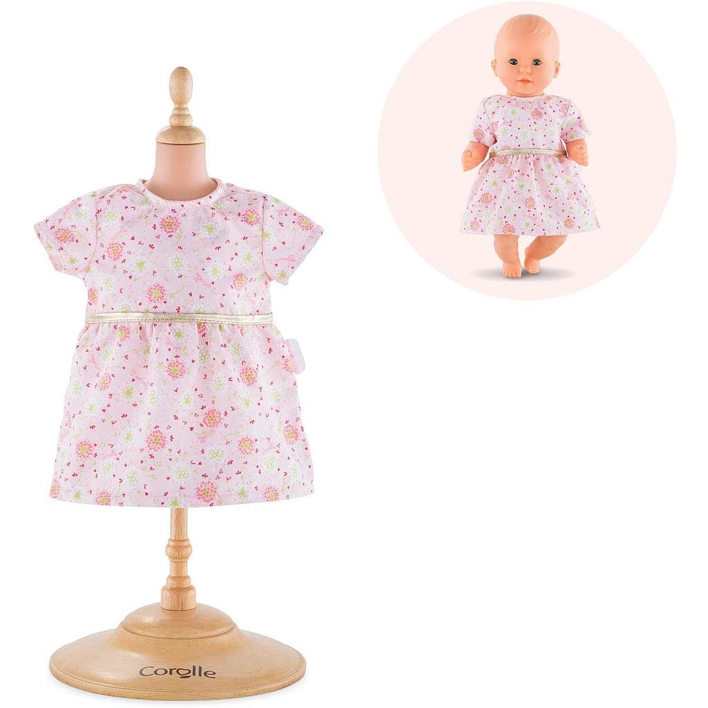 vestito rosa floreale cm 30