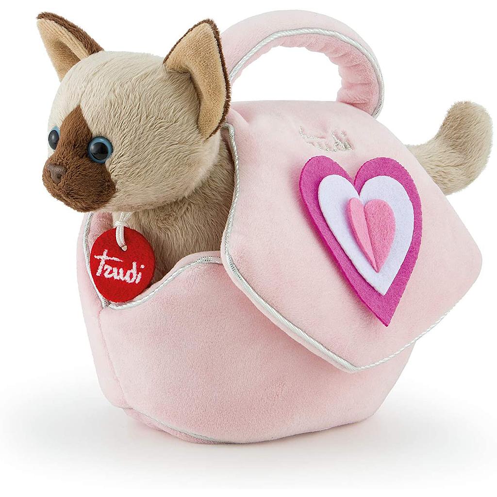Gattino borsetta rosa cuori