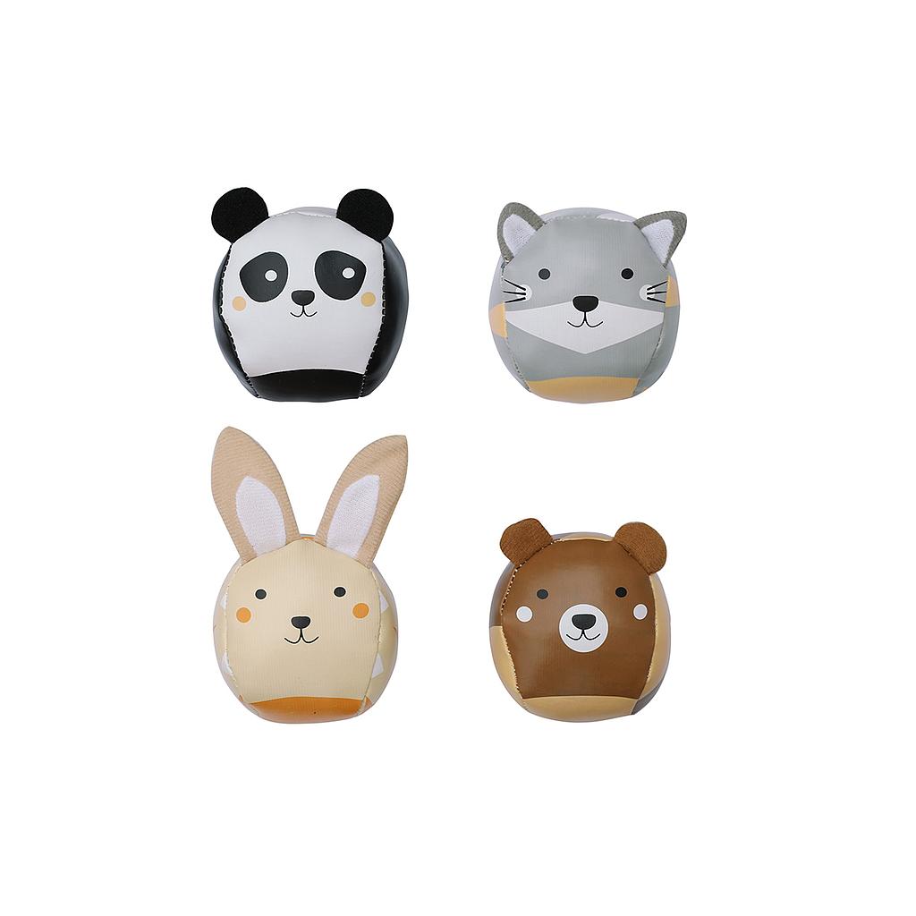 Set di 4 palline Animali
