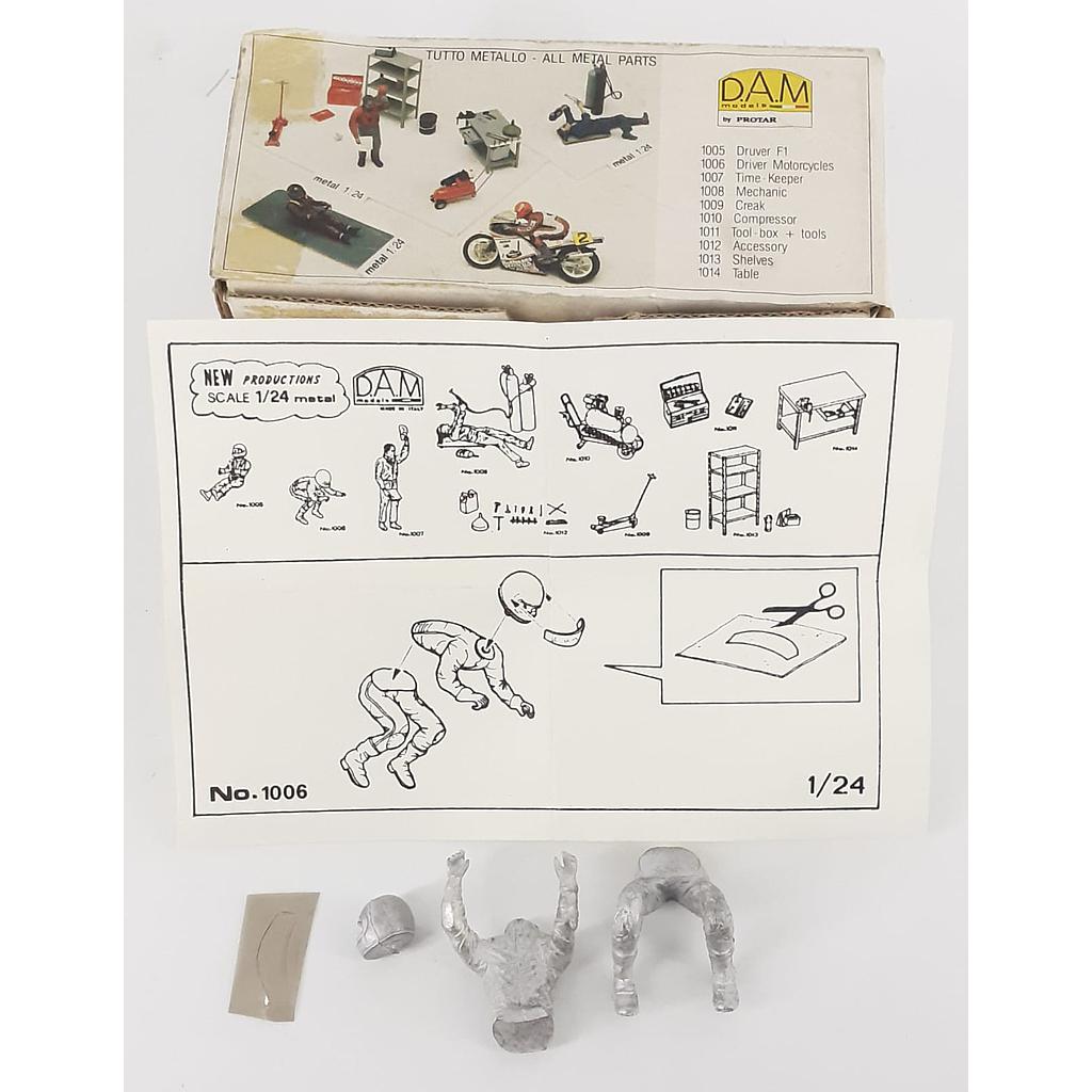 kit Pilota moto da corsa 1/24 dam models b