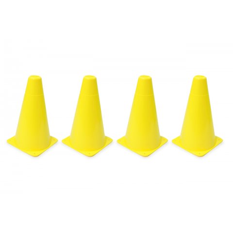 Coni traffico giallo 4 pezzi