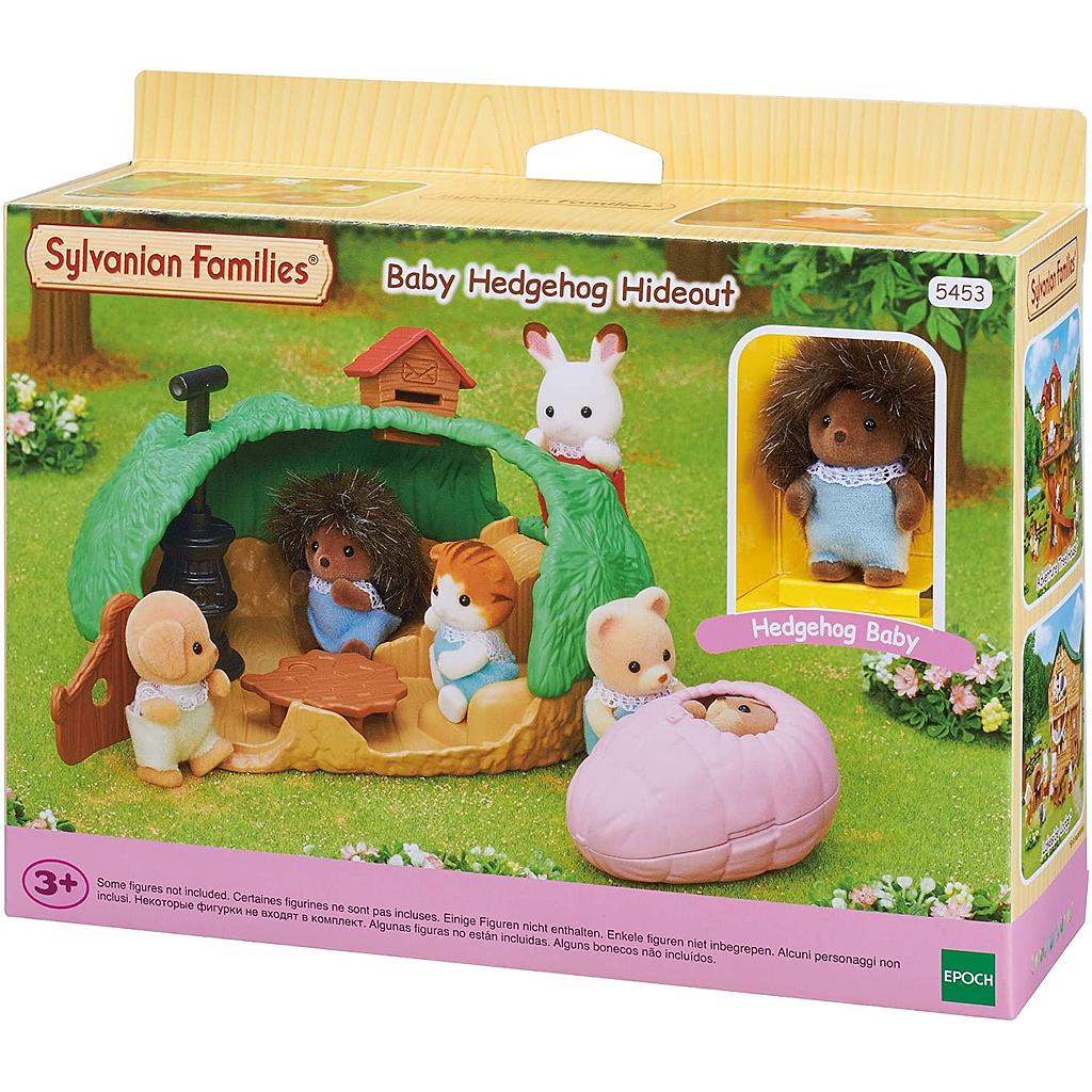 Casetta nascondino con bambino riccio