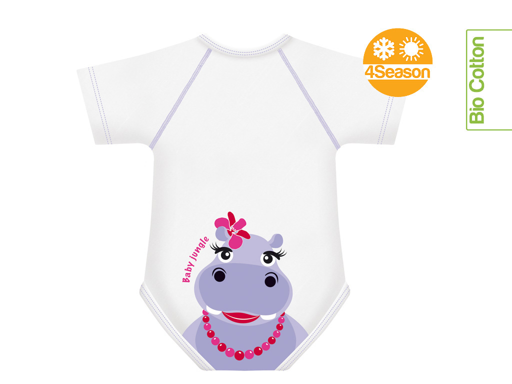 ippopotamo body  0-36m bio cotton 4season Jungle