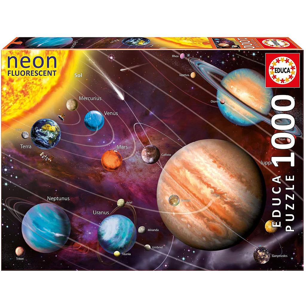 Il sistema solare 1000 pezzi Fluorescente