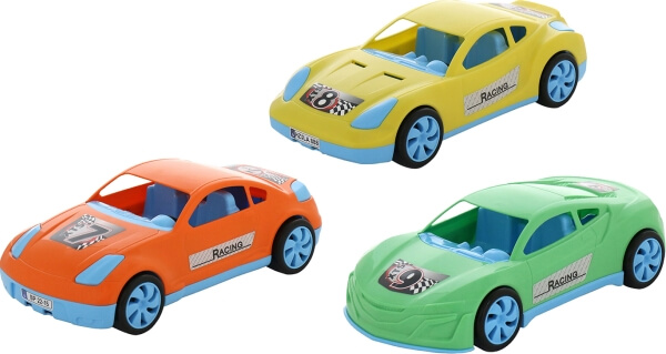 auto da corsa in plastica