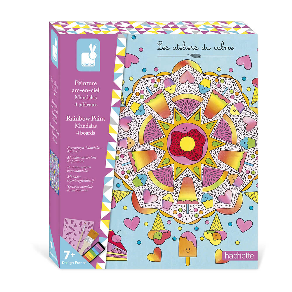 Mandala arcobaleno da pitturare