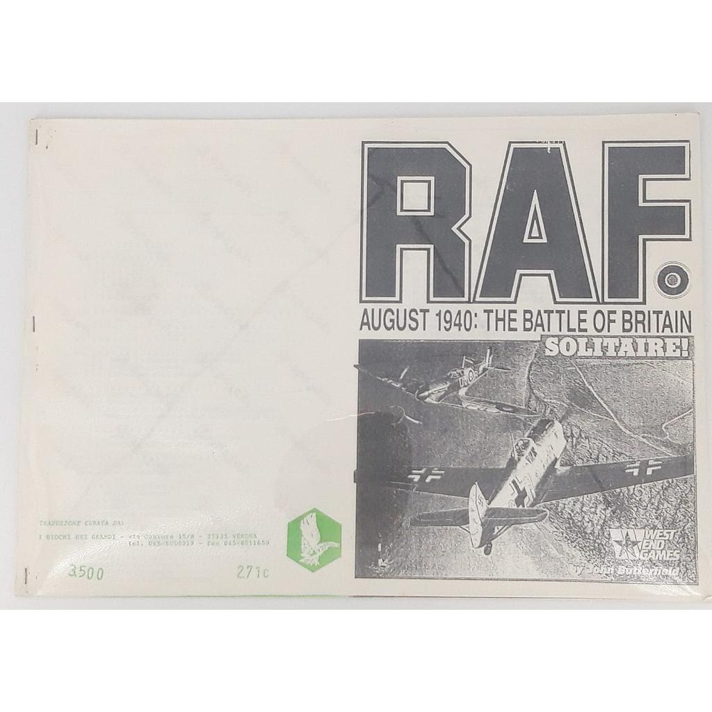 Raf Agoust 1940 The battle of Britain Regolamento
