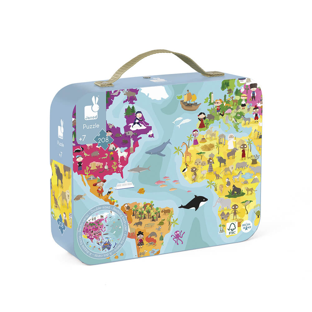 puzzle fronte e retro pianeta blu 208pz