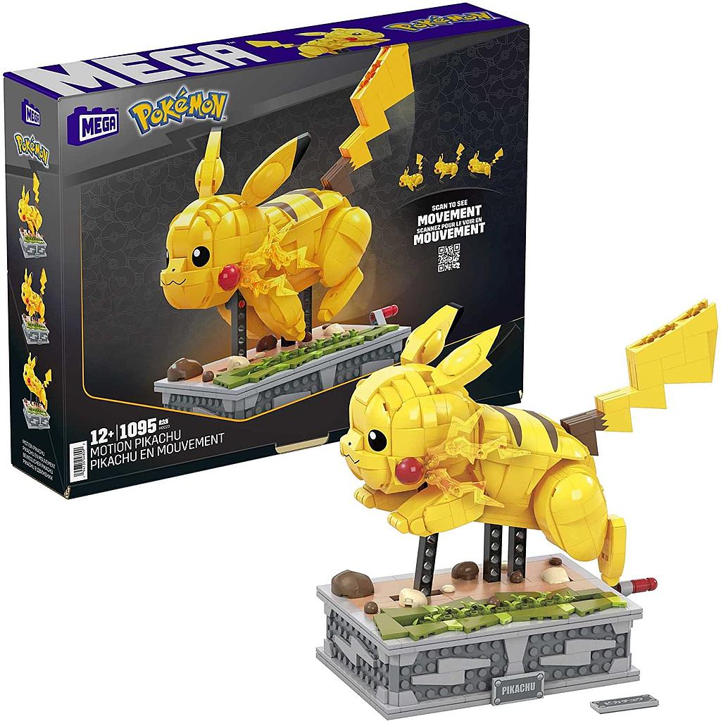 Pikachu Pokemon mega construx in movimento