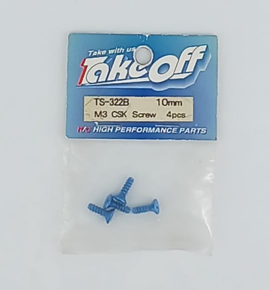 viti svasate 3x10mm alluminio anodizzate blu