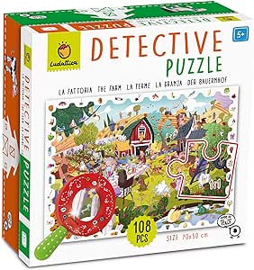 Puzzle detective Fattoria 108 pz
