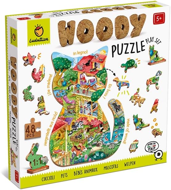 Puzzle legno cuccioli 48 pz