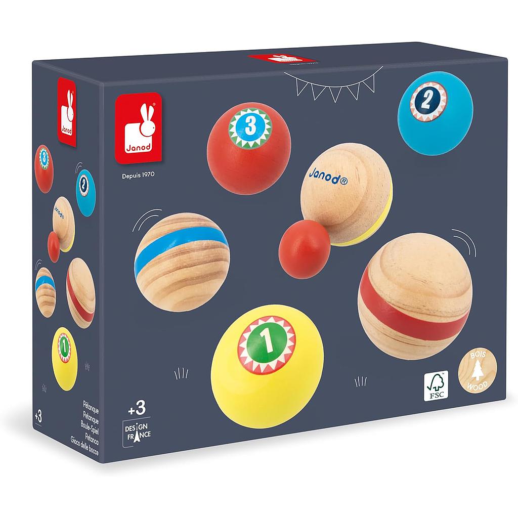 Gioco delle bocce in legno