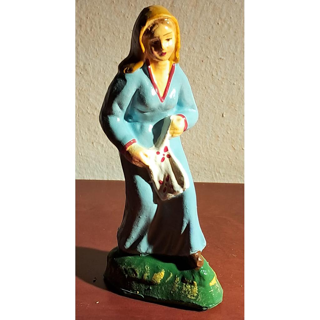 Lavandaia statuina in gesso 10cm