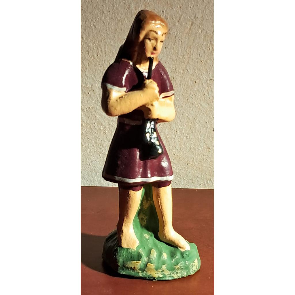 Suonatore flauto statuina in gesso 10cm