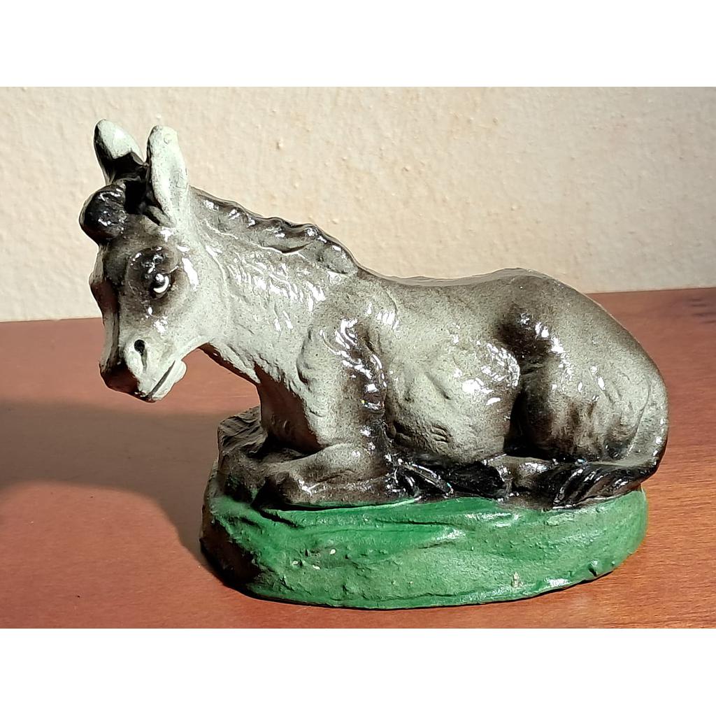 Asino statuina in gesso 8cm